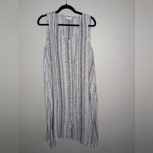 CP Shades Striped Linen Dress M
